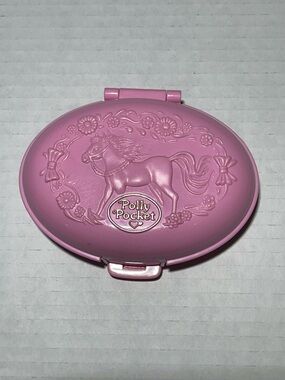 Vintage Polly Pocket Pink Shetland Pony Compact Case Only